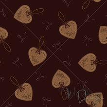 Load image into Gallery viewer, “Vintage Christmas" Heart Ornaments | Scattered | Wine Red

