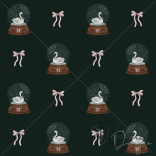 Load image into Gallery viewer, “Vintage Christmas" Swan Globe | Evergreen
