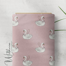 Load image into Gallery viewer, “Vintage Christmas" Swan Ornaments | Dusty Rose
