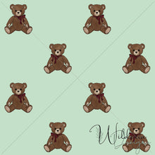 Load image into Gallery viewer, “Vintage Christmas" Teddy Bears | Pistachio
