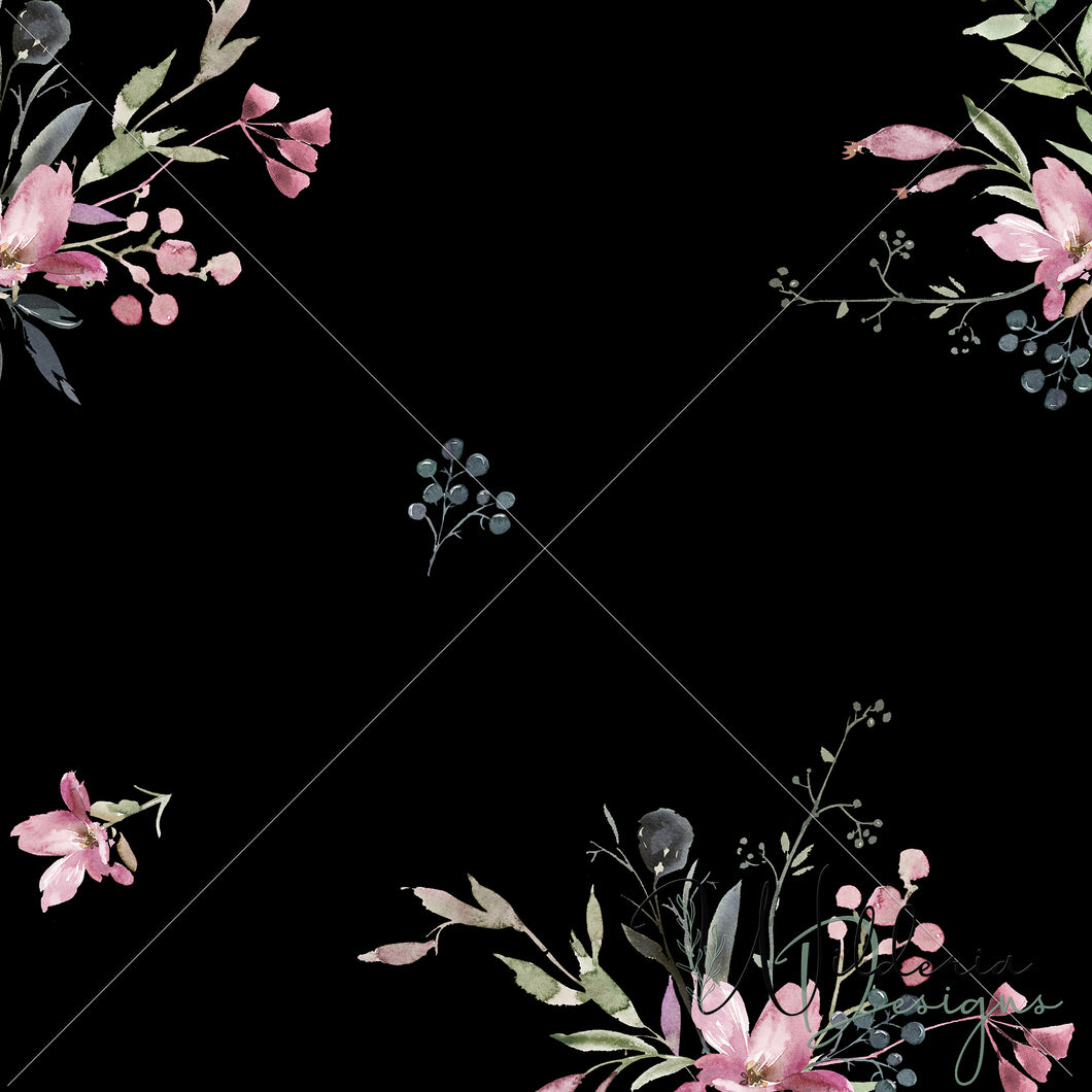 Wild Blossoms - Black