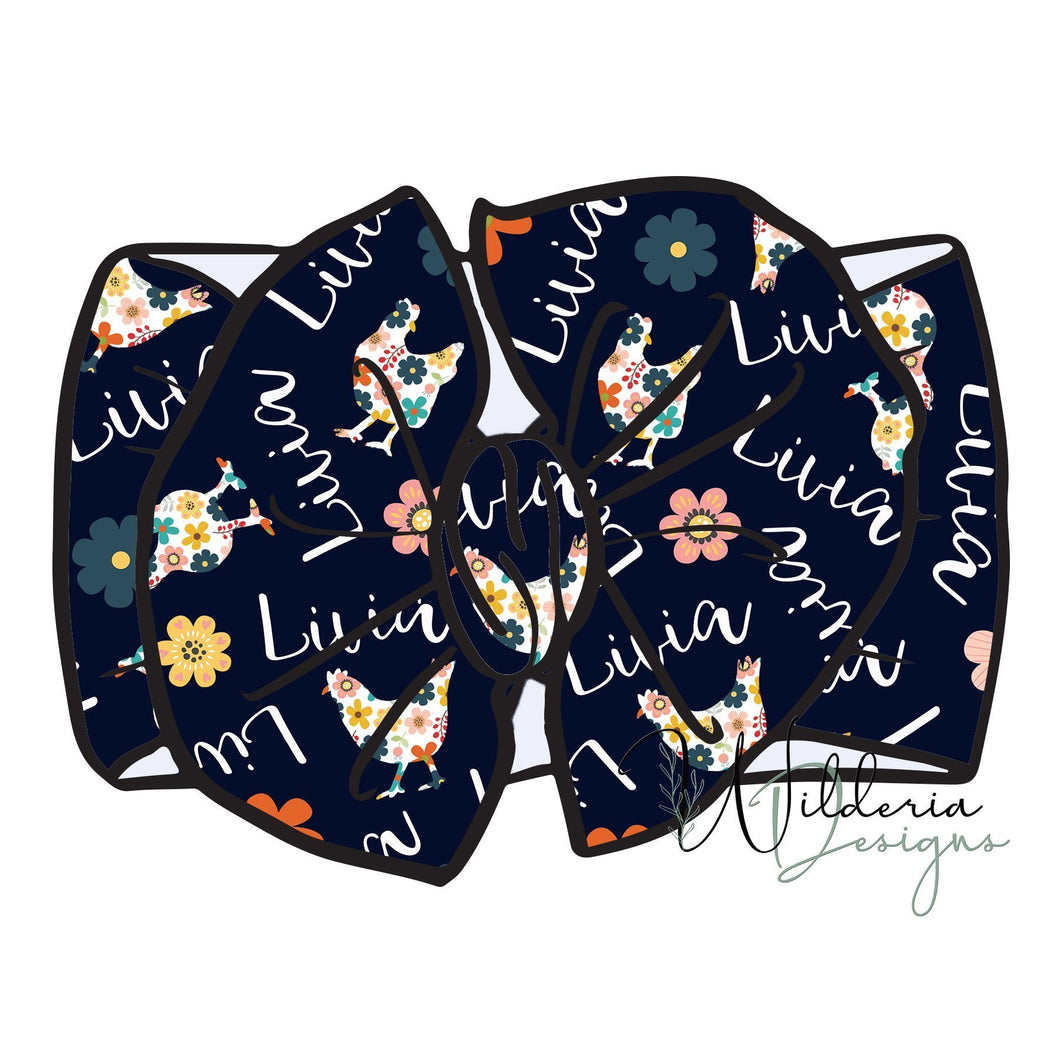Personalized 7in1 Headwrap/Bow Design