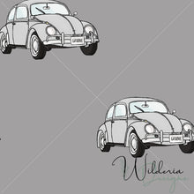 Load image into Gallery viewer, &quot;Vintage Spring&quot; Cars - Pearl Grey on Smoke Grey
