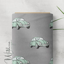 Load image into Gallery viewer, &quot;Vintage Spring&quot; Cars - Pistachio on Smoke Grey
