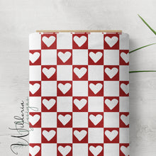Load image into Gallery viewer, &quot;Vintage Spring&quot; Checker Hearts - Cherry
