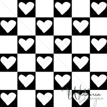 Load image into Gallery viewer, &quot;Vintage Spring&quot; Checker Hearts - Midnight
