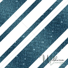 Load image into Gallery viewer, Candycane Glitter Stripes 3 - Blue Raspberry
