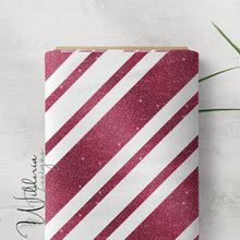 Load image into Gallery viewer, Candycane Glitter Stripes 3 - Cherry
