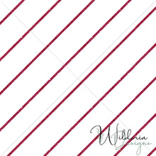 Load image into Gallery viewer, Candycane Glitter Stripes Mini - Cherry

