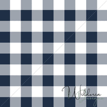 Load image into Gallery viewer, Gingham - Navy - Christmas Floral Coordinate
