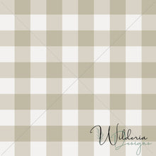 Load image into Gallery viewer, Gingham - Cappuccino White - Christmas Floral Coordinate
