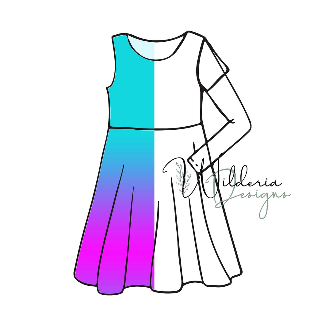 Circle Skirt Dress - Multiple Sleeve Options