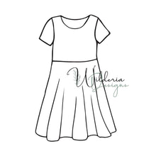 Load image into Gallery viewer, Circle Skirt Dress - Multiple Sleeve Options
