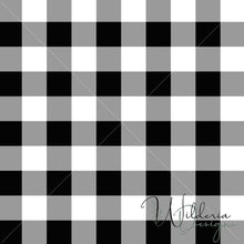 Load image into Gallery viewer, Gingham - Black - Rustic Floral Coordinate
