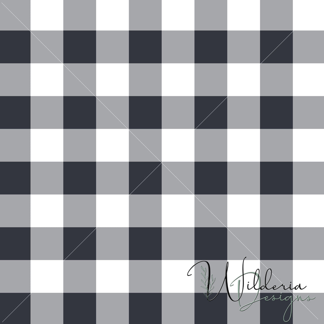 Gingham - Navy (Faux Quilt Coordinate)