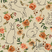 Load image into Gallery viewer, &quot;Hop To It&quot; Cottontail Family - Outline Floral - Birch
