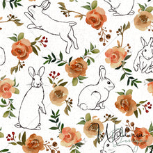 Load image into Gallery viewer, &quot;Hop To It&quot; Cottontail Family - Outline Floral
