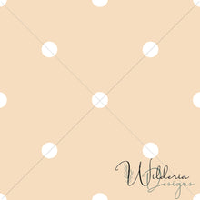 Load image into Gallery viewer, Polka Dots - Peach - Rustic Floral Coordinate

