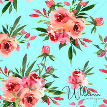 Load image into Gallery viewer, Spring Florals - Aqua **Limited Design**

