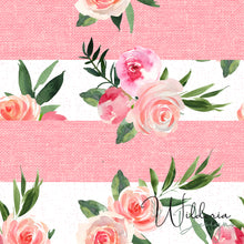 Load image into Gallery viewer, Summer Florals - Linen Stripe - Sunkissed **Limited Design**
