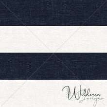 Load image into Gallery viewer, Summer Florals - Linen Stripe - Navy
