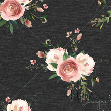 Load image into Gallery viewer, Vintage Floral Set Charcoal - Heathered &amp; Sparkled Heather
