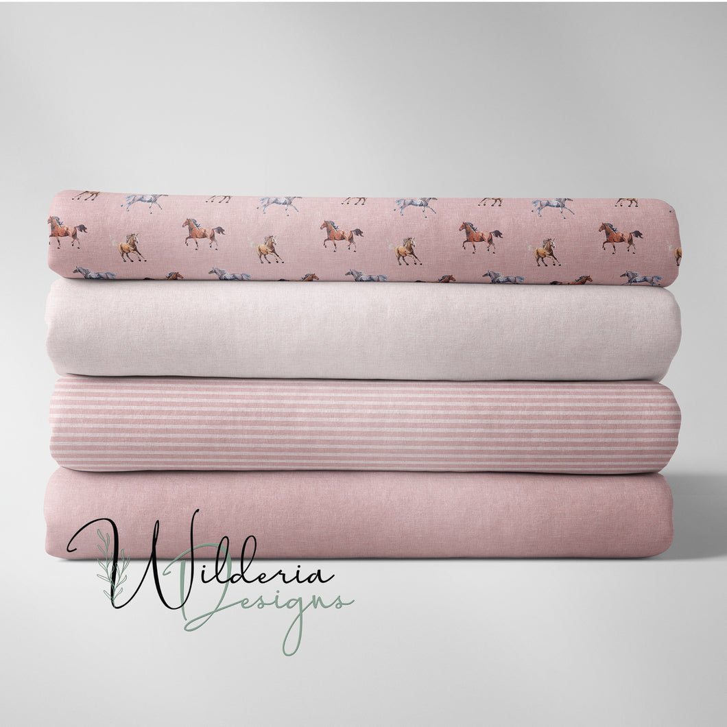 Wild Horses Collection - Pink Linen