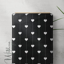 Load image into Gallery viewer, &quot;Woodland Dreams&quot; Pintuck Hearts - Black
