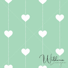 Load image into Gallery viewer, &quot;Woodland Dreams&quot; Pintuck Hearts - Mint
