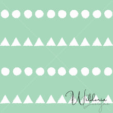 Load image into Gallery viewer, &quot;Woodland Dreams&quot; Sketchy Shapes Pattern - Mint
