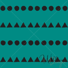 Load image into Gallery viewer, &quot;Woodland Dreams&quot; Sketchy Shapes Pattern - Teal
