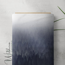 Load image into Gallery viewer, Watercolour Forest - Border Print - Navy
