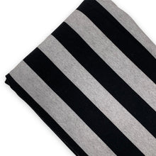 Load image into Gallery viewer, Black Heather Stripes  - CL French Terry
