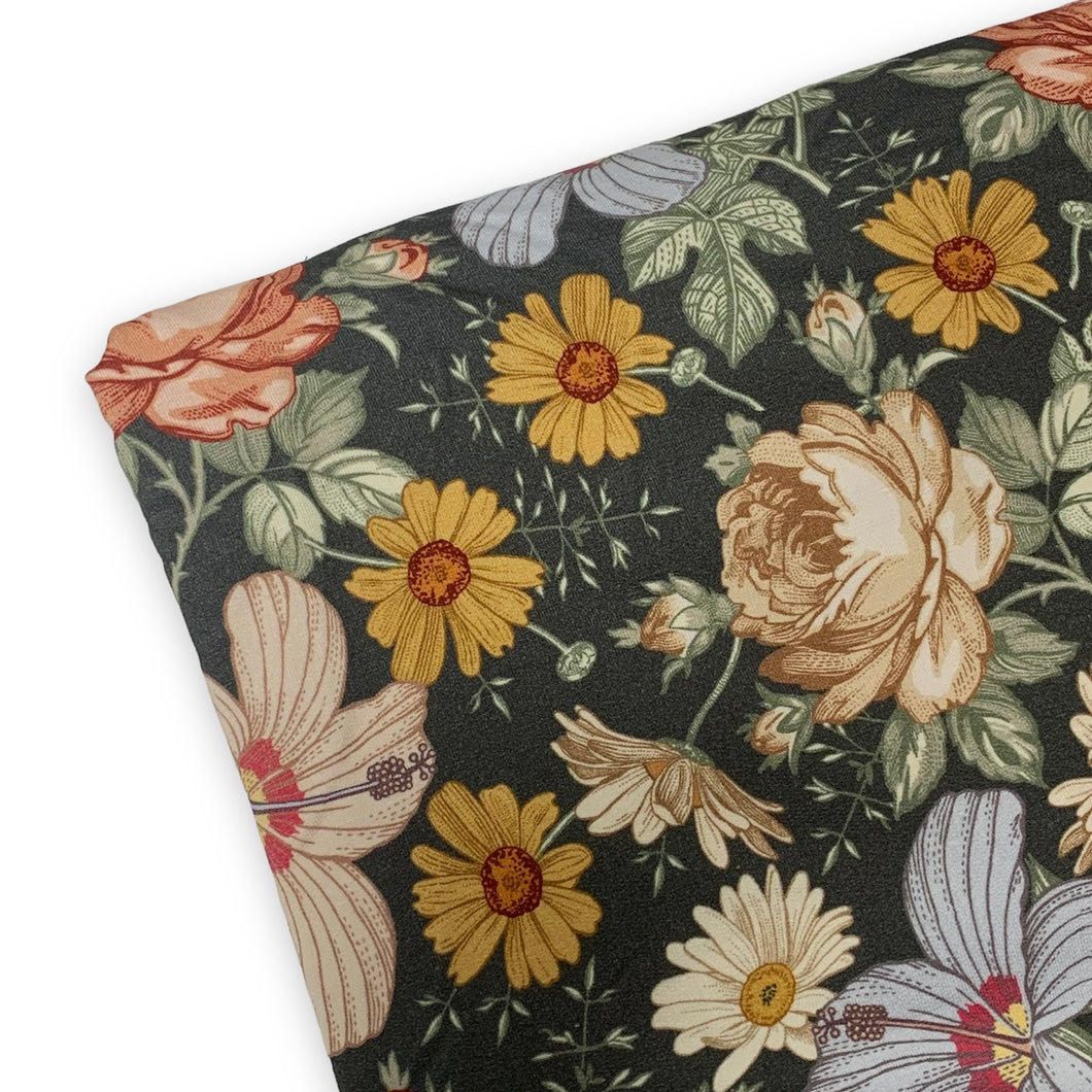 Vintage Florals -Small Scale - Bamboo FT