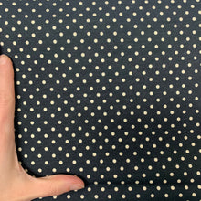 Load image into Gallery viewer, Mini Polka Dots - Navy - Cotton Lycra
