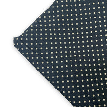 Load image into Gallery viewer, Mini Polka Dots - Navy - Cotton Lycra
