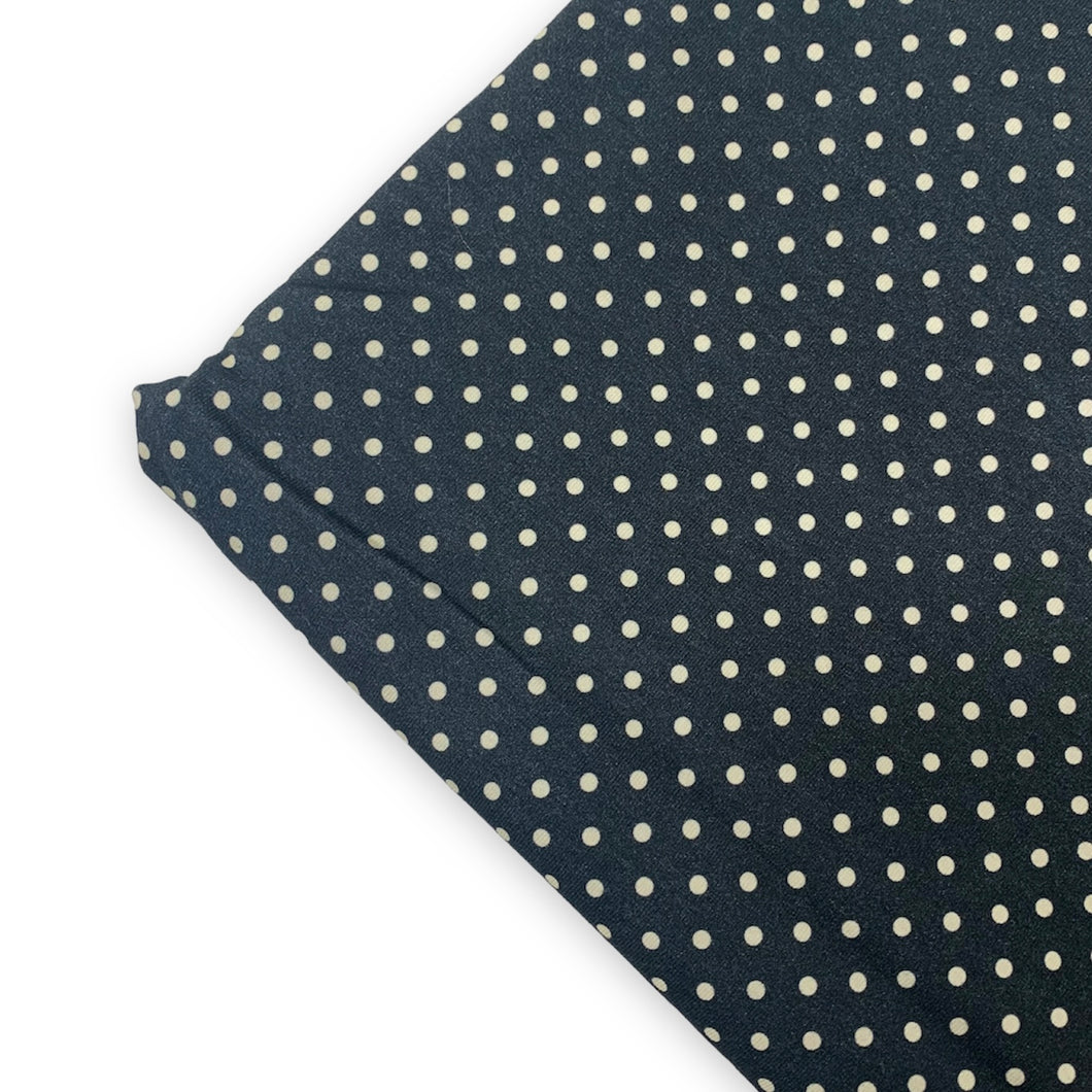 Mini Polka Dots - Navy - Cotton Lycra