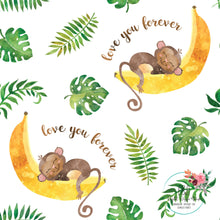 Load image into Gallery viewer, Watercolour Monkeys on Bananas

